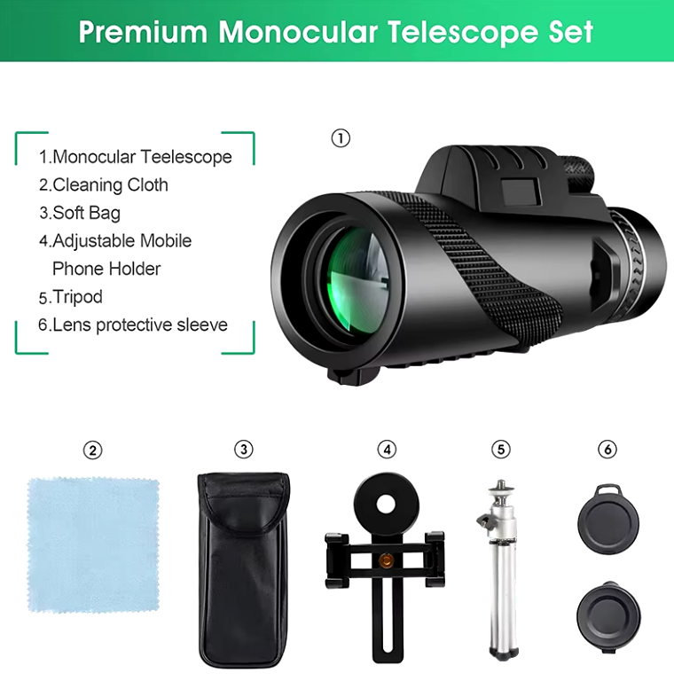 80x100 HD ZOOM Powerful Monocular Telescope