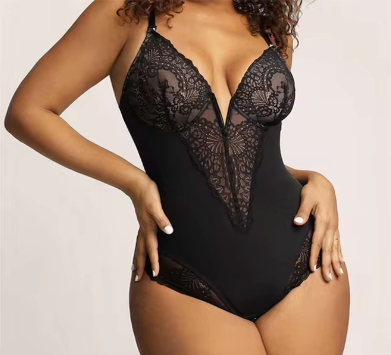 Women's Lace V-Neck Bodysuit